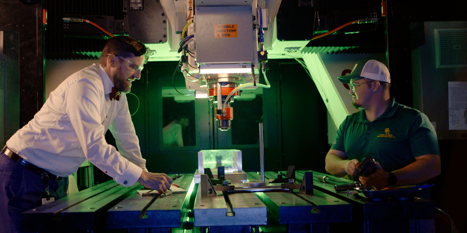 Researchers in Baylor's PONI Center conduct advanced materials research.