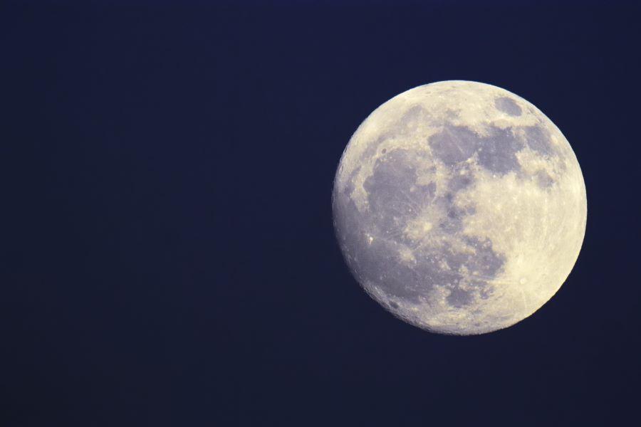 Distant shot of the moon.