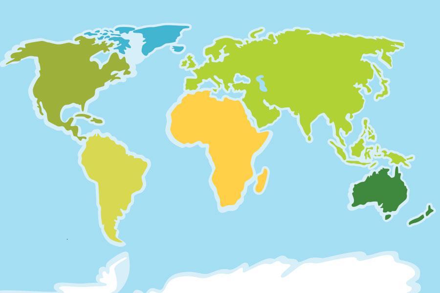 Graphic world map