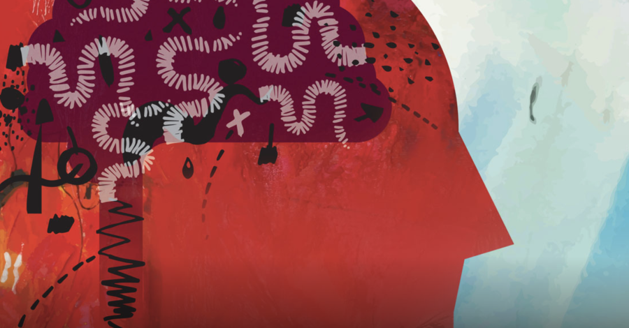 Graphic image indicating mental health challenges