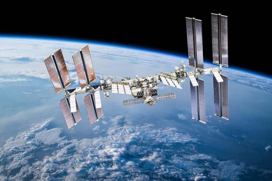 Satellite view of the International Space Station
