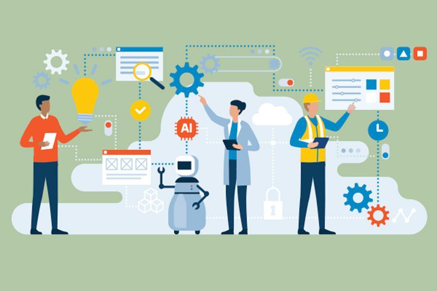 Graphically designed image representing innovation